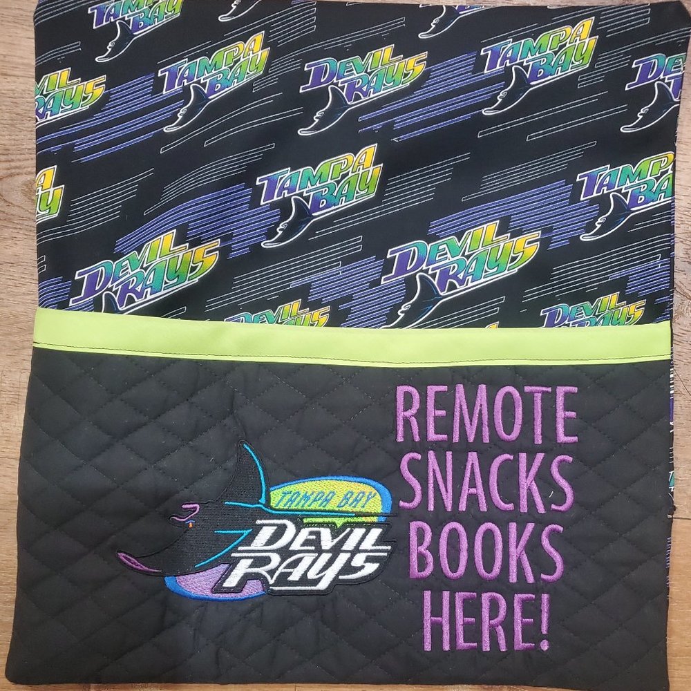 Tampa Bay Devil Rays Reading Book Pocket Pillow 16"x16"